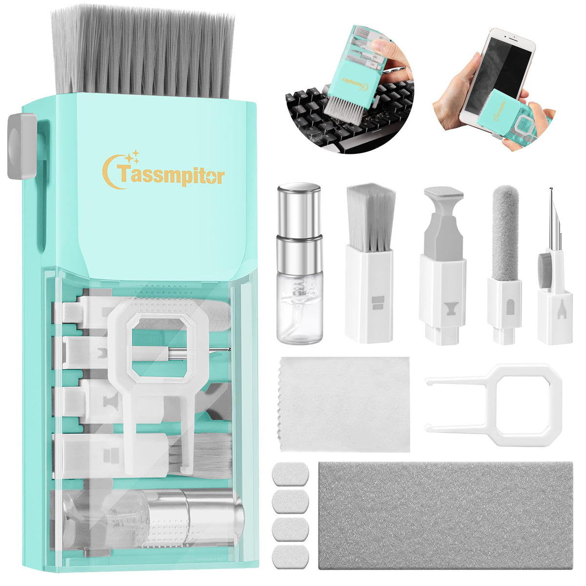 All-in-1 Keyboard Cleaner Laptop Cleaning Kit,Computer Screen-Safe Tools