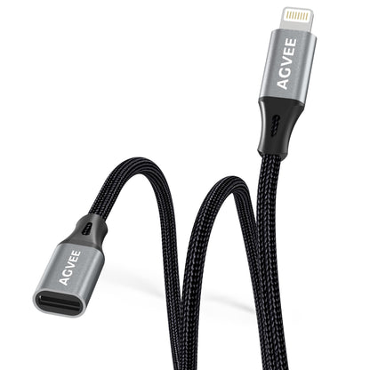 AGVEE 6.6ft Lightning Extension Cable