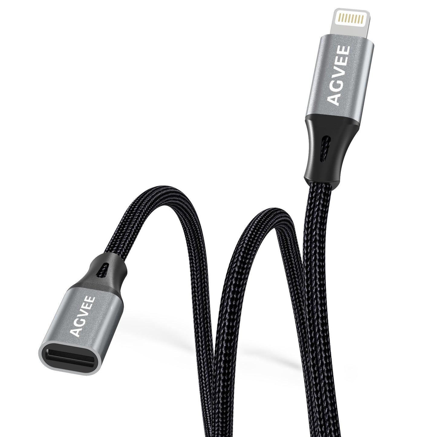 AGVEE 4 inch Lightning Extension Cable