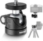 NEEWER Basic Mini Ball Head, Portable Tripod Head Camera Mount Adapter with 1/4" Screw for Compact DSLR Action Cam Phone LED Ring Light Monopod Slider, 4.4lb Max Load, 360° Swivel & 90° Tilt, GM01