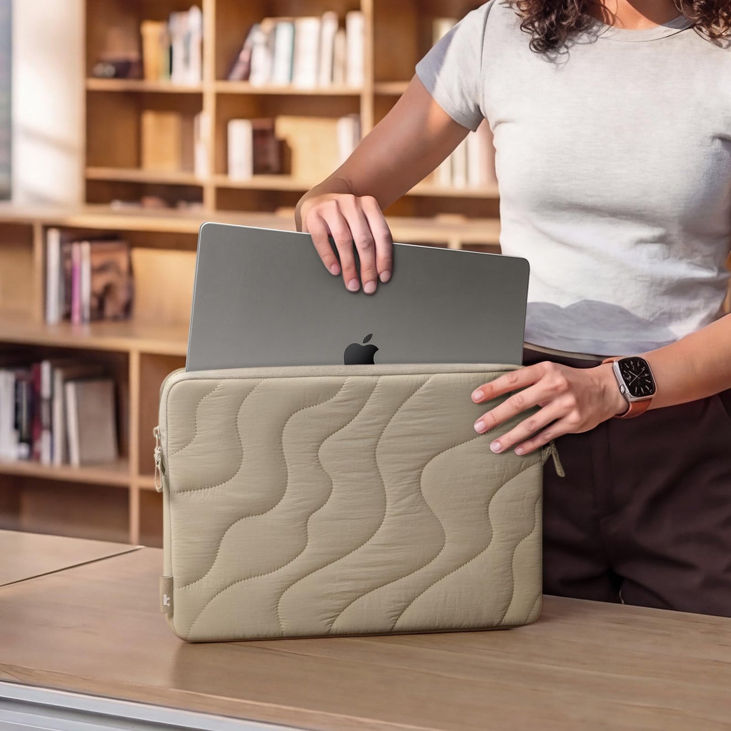 tomtoc 360 Protective Puffy Laptop Sleeve for 13-inch MacBook Air M5/A3449
