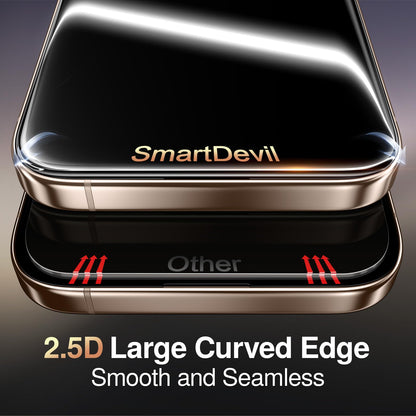 SMARTDEVIL 3 Pack Tempered Glass for iPhone 15 Screen Protector, Military-Grade Shatterproof Protection, 9H Hardness, Fast & Easy Installation, Case Friendly Design