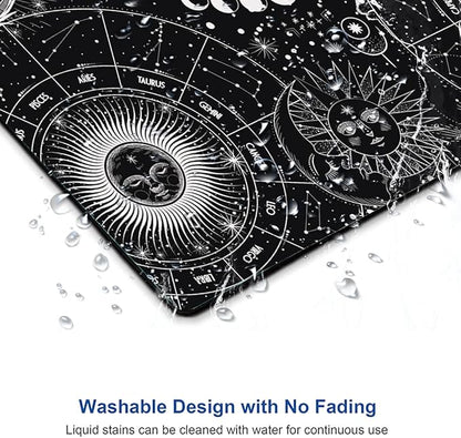 Moon Sun Mouse Pad - Custom Design, Waterproof, Non-Slip Rubber Base, Office Laptop, 9.5"x7.9"x0.12" Inch