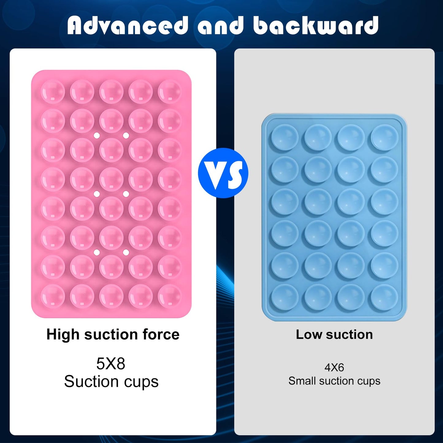 CMZZ Double Sided Silicone Suction Phone Holder Mount, Silicon Accessory for iPhone and Android, Hands-Free Mirror Shower Phone Holder, TikTok Videos and Selfies (Pink+Transparent)