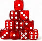 Luck Lab 10 Piece D6 Dice Pack - Acrylic Dice for RPG MTG DND Table Games and Board Games (Red Pearl)