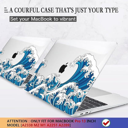 CISSOOK Wave Case for MacBook Pro 13 inch Case 2025-2020 Release