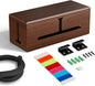 Large Cable Management Box-Stylish Wire Organizer, Wire Concealer and Wire Management Box-Wire Management Box with Protective Sleeve (Brown)