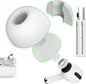 Compatible with AirPods Pro 2nd/1st Generation Silicon+Memory Foam Replacement Ear Tips,with Noise Reduction Hole &Built-in dust Guard Screen,for USB-C Charging Case-3 Sizes (S/M/L)