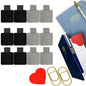 Pen Loop Holder for Notebook 12 Pack Self-Adhesive Stick On Black And Grey