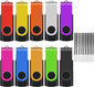 2GB 2.0 USB Flash Drive 20-Pack Thumb Drives Bulk with Lanyards