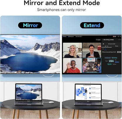 Wireless USB C Transmitter and HDMI Receiver, 2.4G/5G Wireless USB-C to HDMI Extender 98FT/30M,1080P Wireless Display Adapter Stream Video/Audio to TV/Monitor/Projector from Laptop,iPad,Phone,Mac mini