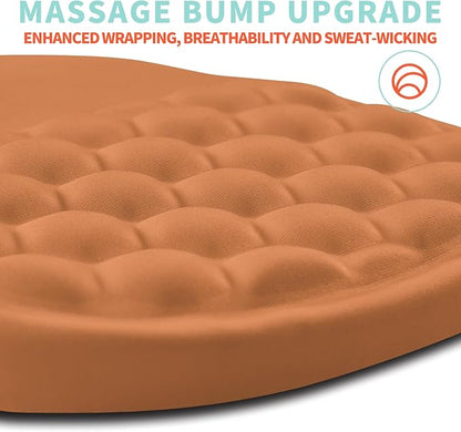 Ergonomic Mouse Pad Wrist Support with Memory Foam Massage Bulge, Carpal Tunnel Pain Relief Mousepad Wrist Rest for Mouse(12x8 inch, Sandy Brown)