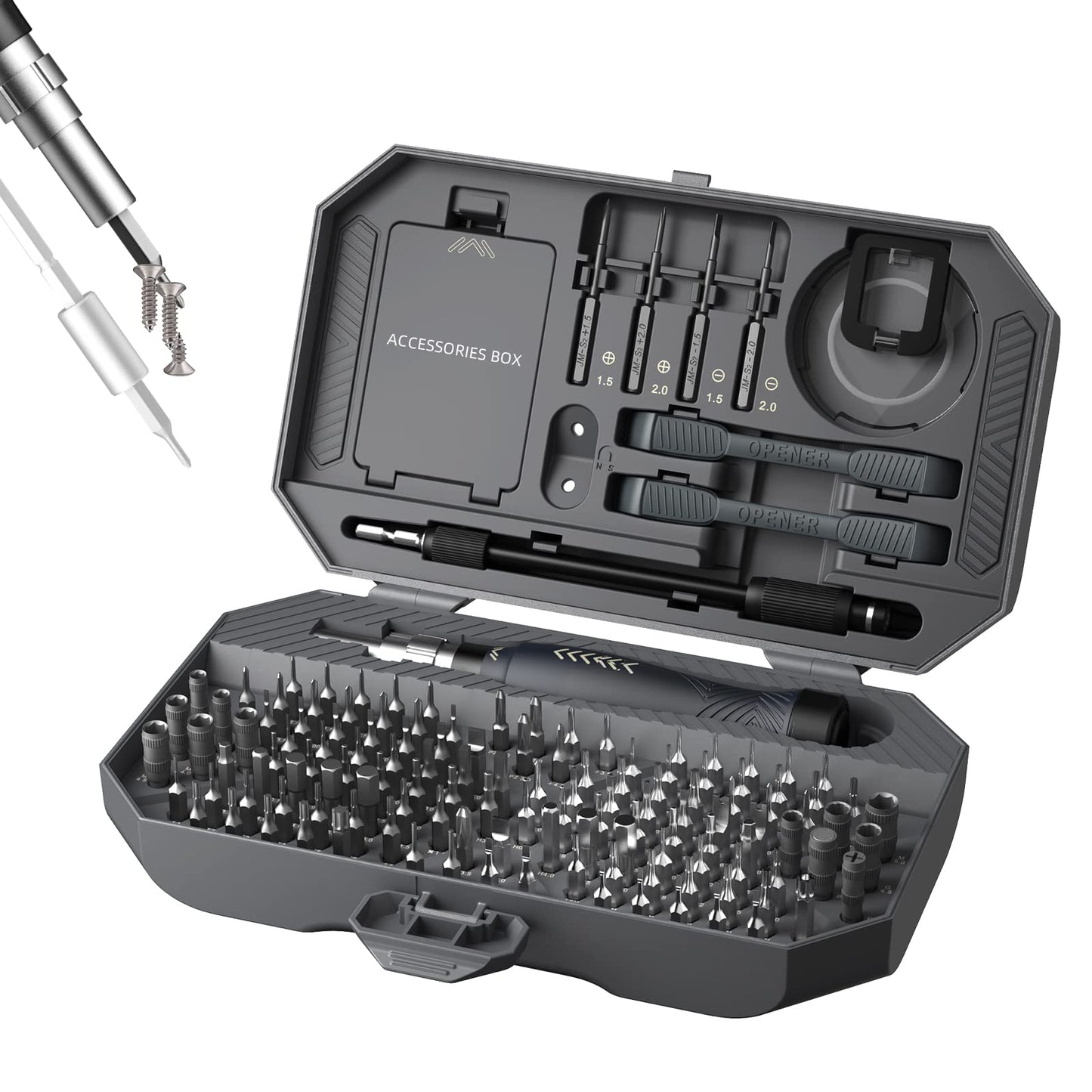JAKEMY 164 in 1 Precision Screwdriver Set, Laptop Screwdriver Kit, Professional Computer Screwdriver Repair Tools with T5 T6 Torx Screwdriver Bit for MacBook, iPhone, PC, RC, PS5, Watch, Xbox, DIY
