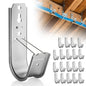 20 Pack J Cable Hook with Retainer Clip,2" J-Hook for Hanging Cable & Wire