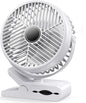 Portable Clip-on Fan 10000mAh Rechargeable Battery Powered – 3-Speed Quiet Desk & Clamp Fan for Stroller, Camping, Office & Bedroom – 360° Rotation-1PACK-White