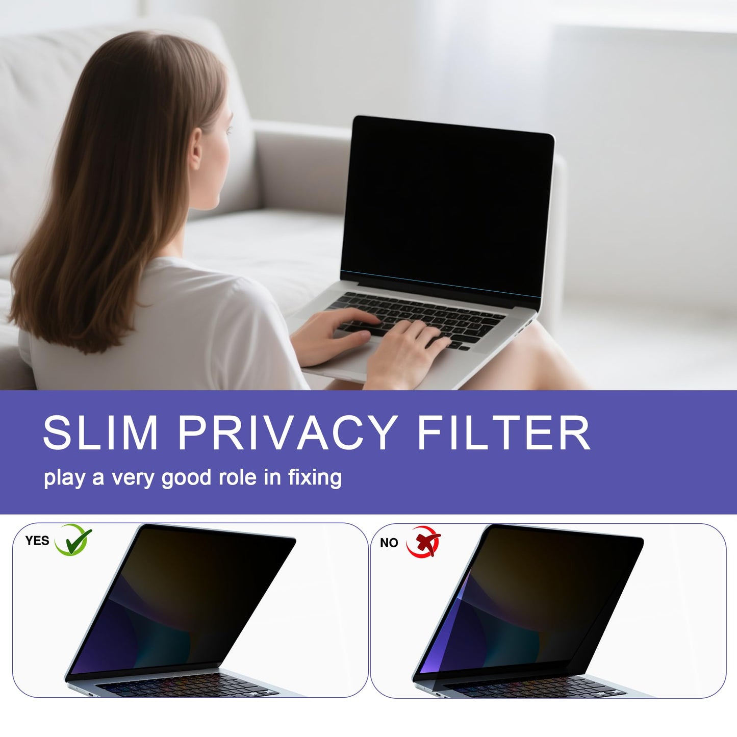 Halloive 360° Privacy Screen Protector for MacBook Pro 16 Inch (2021-2026)