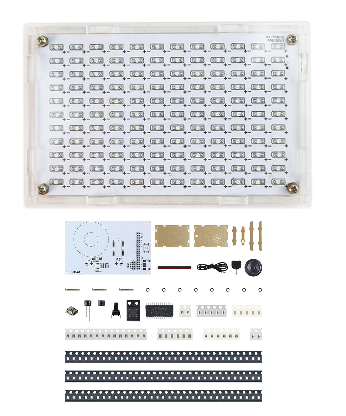 Yidab Soldering Practice Kit DIY RGB Music Spectrum Colorful Multi-pattern Simulate Dynamic Sound Wave Within Speaker SMD Soldering Kit Welding Skills Learn Soldering Kit For Beginners