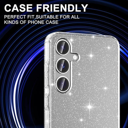 for Samsung Galaxy S24 FE Camera Lens Protector, Individual Metal Ring Tempered Glass Lens Cover, [Strong Adsorption] Scratch Resistant Ultra-Thin HD Clear Lens Cover, 1 Set-Silvery