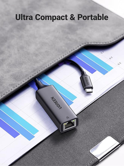 UGREEN USB C to Ethernet Adapter, 1000Mbps, RJ45, Driver-Free, Compatible with Windows, MacOS, iPadOS, ChromeOS, Android, Laptop, Tablet, Smartphone