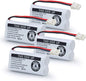 BT162342 BT262342 Battery Compatible with for BT183342 BT283342 BT166342 BT266342 VTech CS6114 CS6419 CS6719 at&T EL52300 CL80111 Cordless Phone(Pack of 4)(Pack 0f 4)