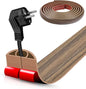 Floor Cord Cover Self Adhesive Cord Hider,10FT Cable Management, Extension Strip Protector for Wires, Prevent Cable Trips for Offices, Gyms, Exhibitions Cavity:0.39"(W) x0.27(H) Woodsmokedbrown