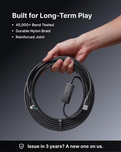 INIU 16ft VR Link Cable with Separate Charging Port, USB 3.0 to USB C Cable