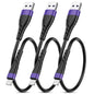 OIITH USB C Cable, USB A to USB C 3A Fast Charging (3FT 3Pack) Phone USB Type-C Charge Cable Android Charge Cord USB C Charger Cable for iPhone 15 Plus/Pro/Pro Max/Samsung/Pad/Laptop/LG/-Red