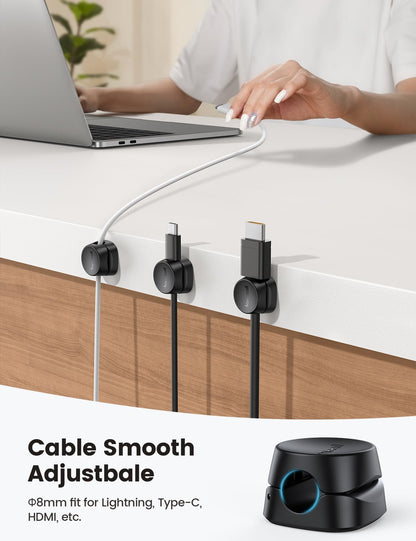 Lamicall 12 Pack Spring Cord Organizer Clips, Cable Management for Desk