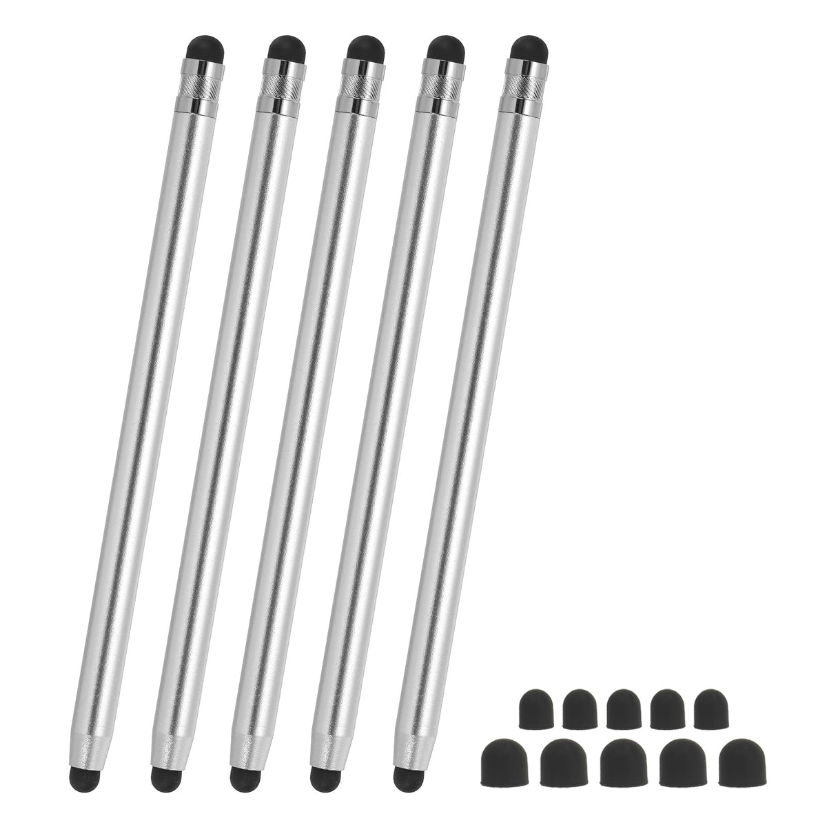 PATIKIL 5 Pcs Stylus Pens for Touch Screens, 2 in 1 High Sensitivity Universal Pen Capacitive Stylus for Phone Tablets Laptop Touch Screen Devices, Blue