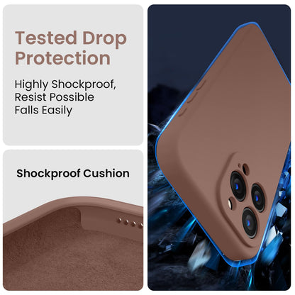 FireNova Designed for iPhone 15 Pro Max Case, Silicone Upgraded [Camera Protection] Phone Case, Soft Anti-Scratch Microfiber Lining Inside, 6.7 inch, Light Brown