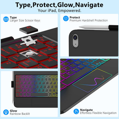 Touch Keyboard Case for iPad A16 11th Generation/10th Generation 10.9 inch