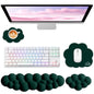 Sushret Cloud Wrist Rest for Computer Keyboard and Mouse Pad Set,Dark Green