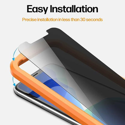 Power Theory Designed for iPhone 11 Pro Max, iPhone XS Max Privacy Screen Protector Tempered Glass Anti Spy protection [9H Hardness], Easy Install Kit, 99% HD Bubble Free Case Friendly, 2 Pack
