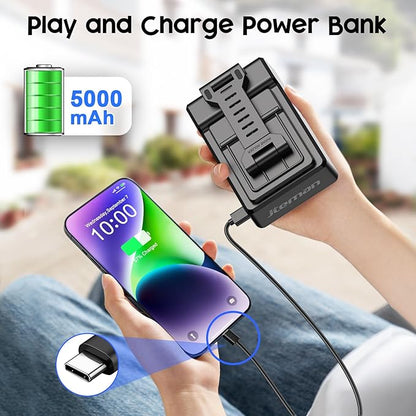 JTEMAN Gifts for Men Women,Adjustable Cell Phone Stand with Bluetooth Speaker and Charging Function,Cool Tech Gadgets Gift Idea for Dad Mom Birthday