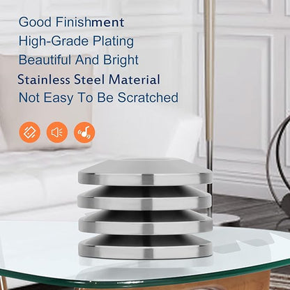 Preffair 4Pcs Stainless Steel Audio Speaker Spike Pads Mats Speaker Isolation Stand Feet Cone Shock Floor Protector Base for HiFi Turntable Subwoofer Loudspeaker Amplifier CD DVD Player
