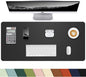 Leather Desk Pad Protector, Small Desk Mat,Office Desk mat,Computer and Laptop Mat, Non-Slip PU Leather Desk Blotter, Desktop Protector and Cover for Keyboard and Mouse(31.5"x15.7",Black)