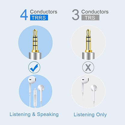 Male to Female Audio Cable 3Ft,Tan QY Male to Female for Phone Headphone Conversion Cord 3.5mm 4 Pole Audio Adapter for Tablet/PC/ PS4 and More (3Ft, Silver)