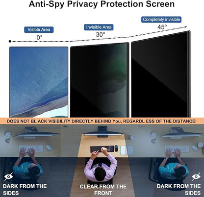 Hanging Computer Privacy Screen Protector Shield Compatible for 26/27 Inch Widescreen Desktop Monitor -Anti Glare & Blue Light Filter-Hanging Design for Easy On/Off