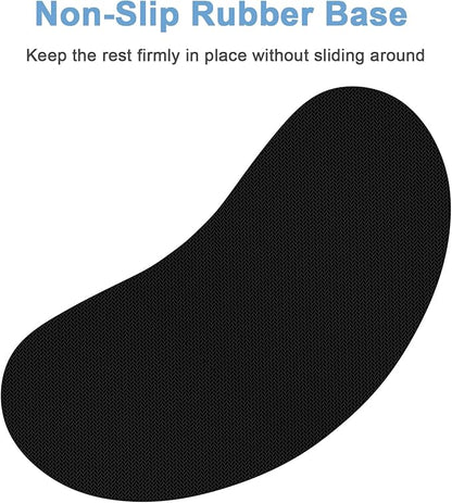 Dapesuom Mouse Wrist Rest, Ergonomic Memory Foam Mouse Wrist for Computer Desk Mats Support, Hand Rest Pad Cushion for Gaming, Office, Laptop, Men, Women, Pain Relief & Easy Typing, Space Gray