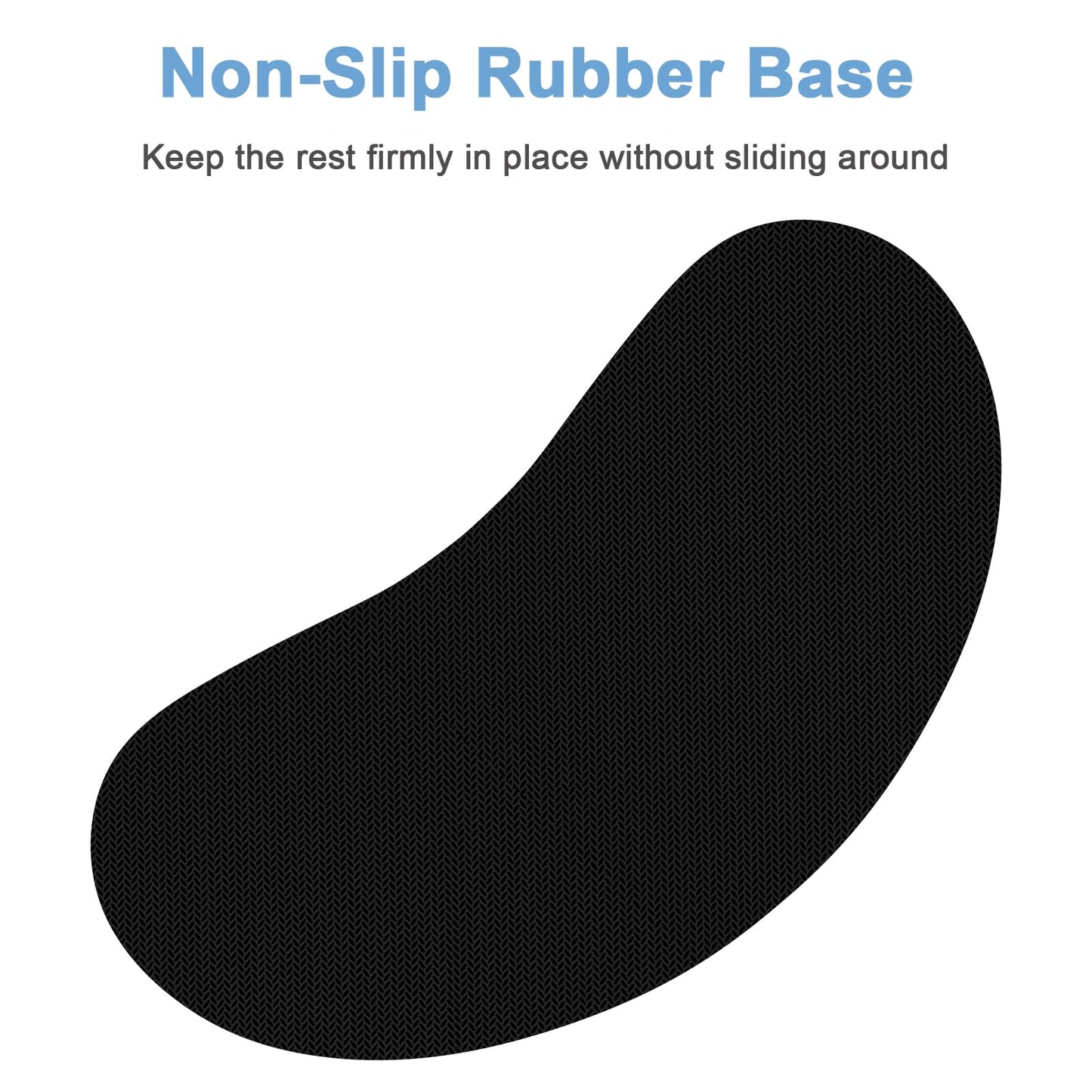 Dapesuom Mouse Wrist Rest, Cute Ergonomic Memory Foam Mouse Wrist for Computer Desk Mats Support, Hand Rest Pad Cushion for Gaming, Office, Laptop, Men, Women, Pain Relief & Easy Typing, Jet Black