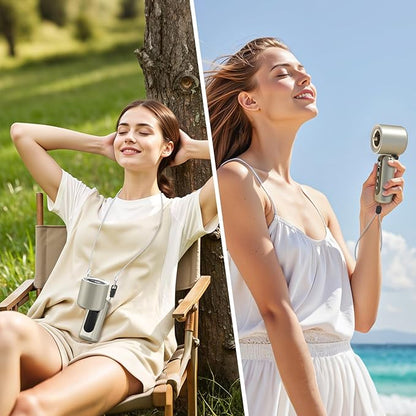 Portable Handheld Mini Fan,Speed(1-100) Adjustable Turbo Personal Fan,4000mAh Battery Rechargeable,AI Digital Display,Gifts for Women Men Camping Travel Summer Outdoor