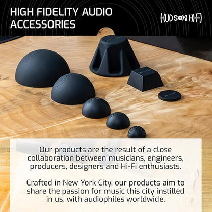 1.25" Platinum Silicone Speaker Isolation Pads - 4-Pack Non-Skid Speaker Pads with Adhesive, Speaker Isolation Feet for Record Player Isolation - Turntable Feet and Subwoofer - 20 Duro
