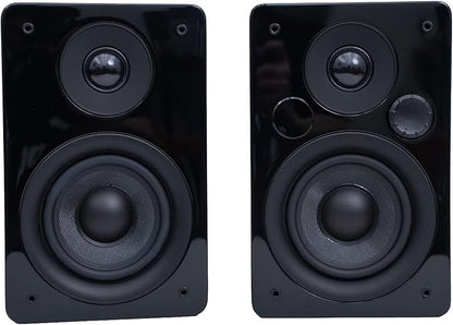 Peachtree Audio M24x Powered Bluetooth Bookshelf Speakers (Pair) – Real Bamboo | Hi-Fi Sound, 5.25” Woofer, RCA, Optical, USB Charging, Subwoofer Out | Ideal for TV, Turntables & PCs