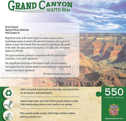 MasterPieces 550 Piece Jigsaw Puzzle For Adults and Family - Grand Canyon South Rim - 18"x24"