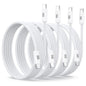 USB C Cable Fast Charging, 4 Pack 6FT USB C to USB C Cable, 100W Type C Nylon Braided Charger Cable for iPhone Air 17 16 15 Pro Max,Samsung S25/S24 Ultra,MacBook Pro/Air,iPad,Pixel,PS5,Switch