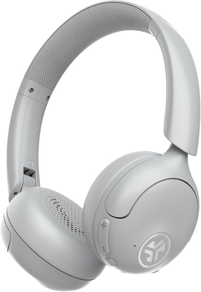 JLab Go Lux ANC Wireless Headphones, Cloud White, Hybrid Active Noise Cancelling, Premium On-Ear Bluetooth Headset, Customizable Sound, Be Aware Mode, Cloud Foam Comfort, Multipoint Connection