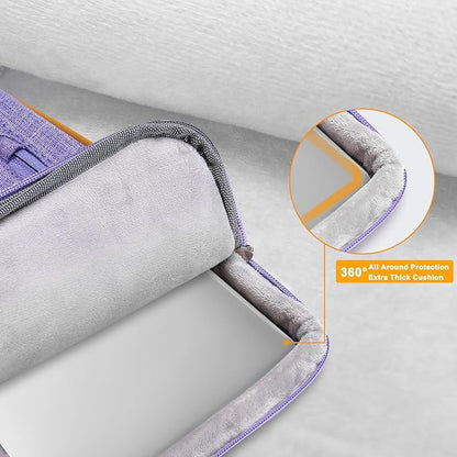 MOSISO 360 Protective Laptop Shoulder Bag,13 inch Computer Bags Compatible with MacBook Air M4 M3 M2 M1 2025-2018/Pro 13 2025-2016,Side Open Messenger Bag with 4 Zipper Pockets, Purple