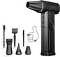 Electric Air Duster, 300000RPM 4-Gear Adjustable Compressed Air Duster with Light, Rechargeable Brushless Motor Air Blower for Keyboard, PC, Car, and Home Cleaning Reusable Replaces Compressed Air Can