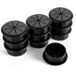 HYCC 10 Pack 2 Inch Flexible Desk Grommet,Organize Wires and Cables on Office Equipment, Computer Components, Entertainment Systems Effectively - Color: Black