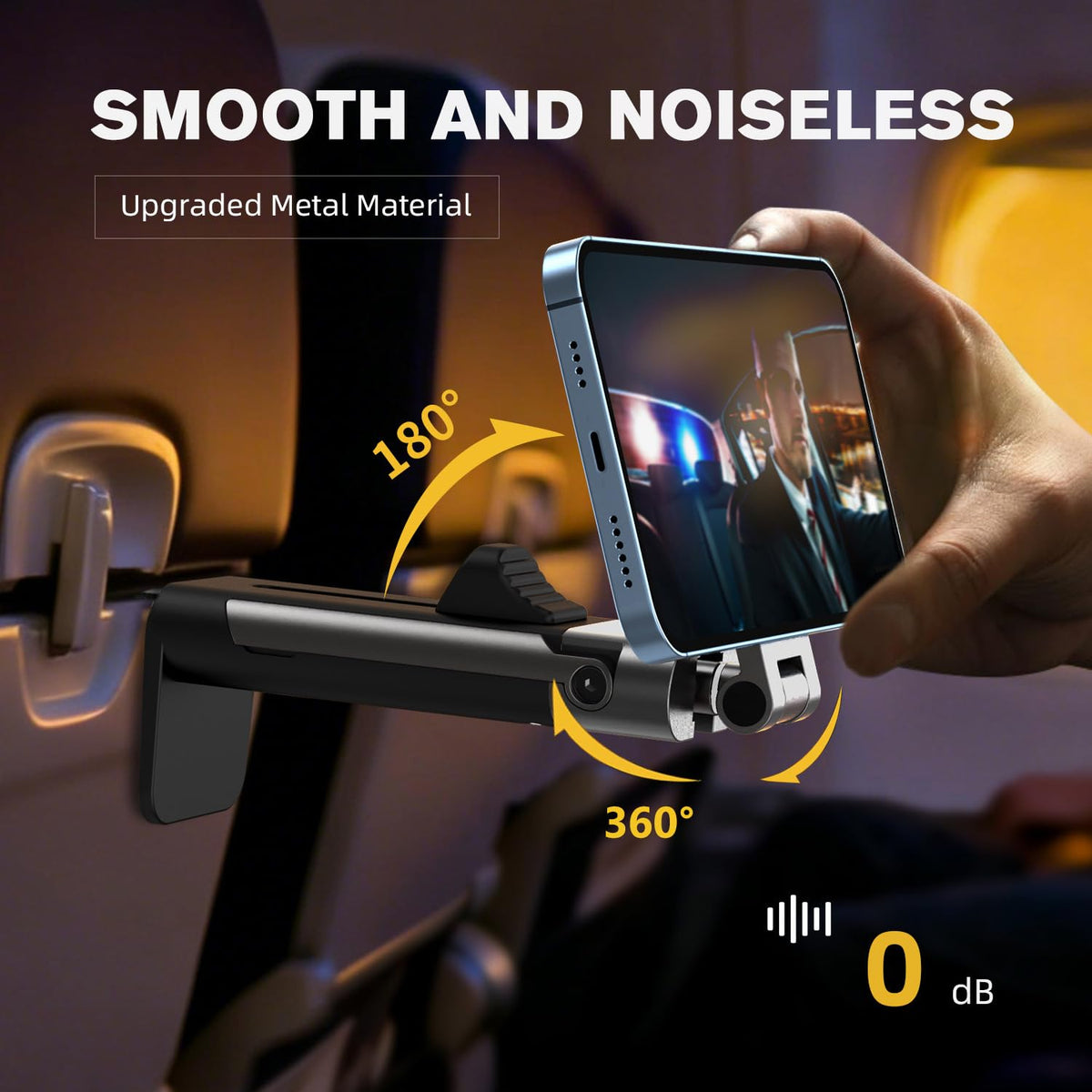 SOGUE Airplane Travel Essentials Men Phone Holder,Plane Phone Mount for MagSafe,Foldable Magnetic Phone Stand for Desk 360° Swivel Universal in Airplane Gadgets for iPhone 17